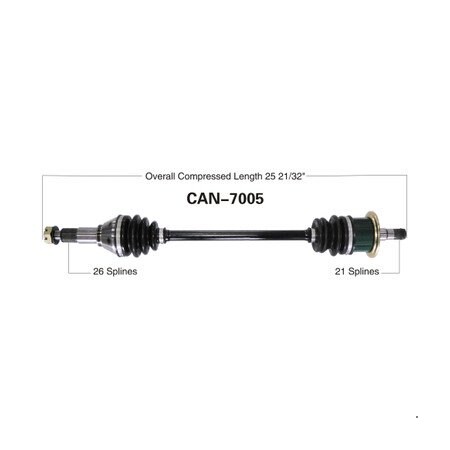 Wide Open OE Replacement CV Axle for CAN AM FRONT COMMANDER CAN-7005